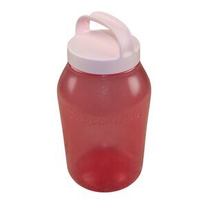 Tupperware Universal Jar 3 Qt Quart XL Pink Jug Travel Storage Twist Lid NEW NOS